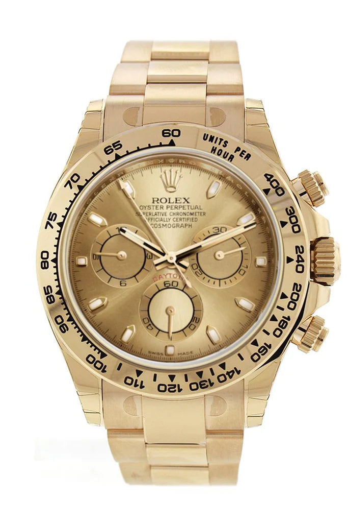 Rolex Cosmograph Daytona Champagne Dial 18K Yellow Gold Men's Watch 116508