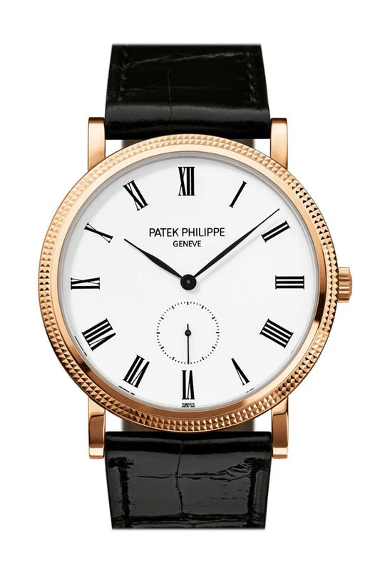 Patek Philippe Calatrava White Dial 18kt Rose Gold Men's Watch 5119R-001
