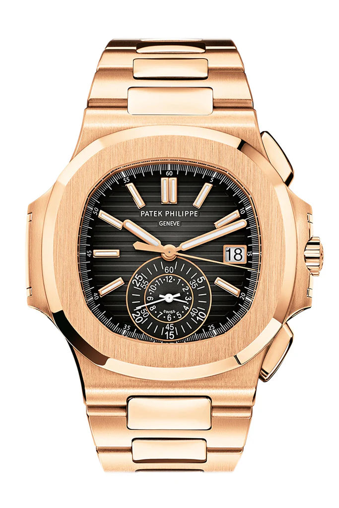 Patek Philippe Nautilus Rose Gold Black Gradient Dial Men's Watch 5980/1R-001