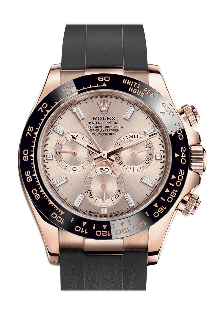 Rolex Cosmograph Daytona Rose Gold Sundust Diamond Set Dial Oysterflex (116515LN)