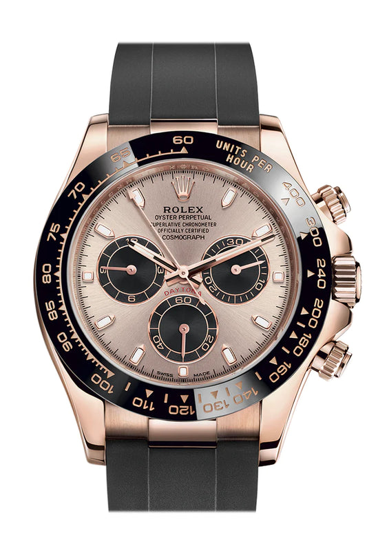 Rolex Cosmograph Daytona Rose Gold Sundust and Black Dial Oysterflex (116515LN)