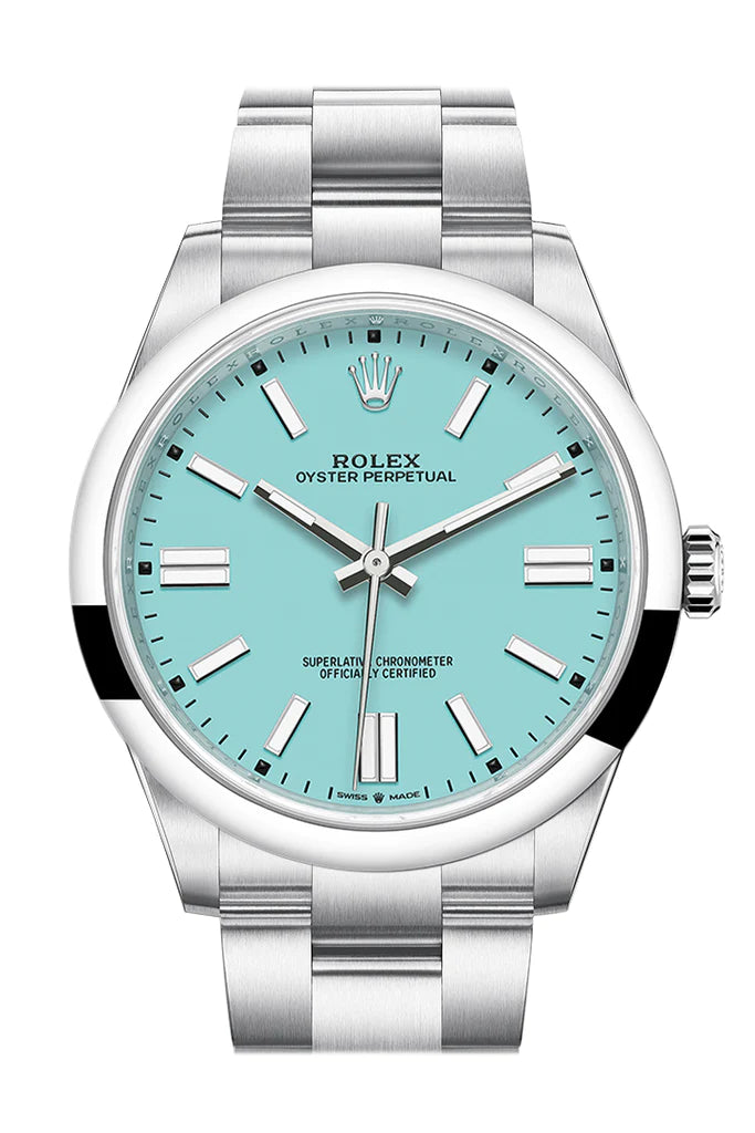 Rolex Oyster Perpetual 41 Turquoise Dial Oyster Bracelet Watch (124300)