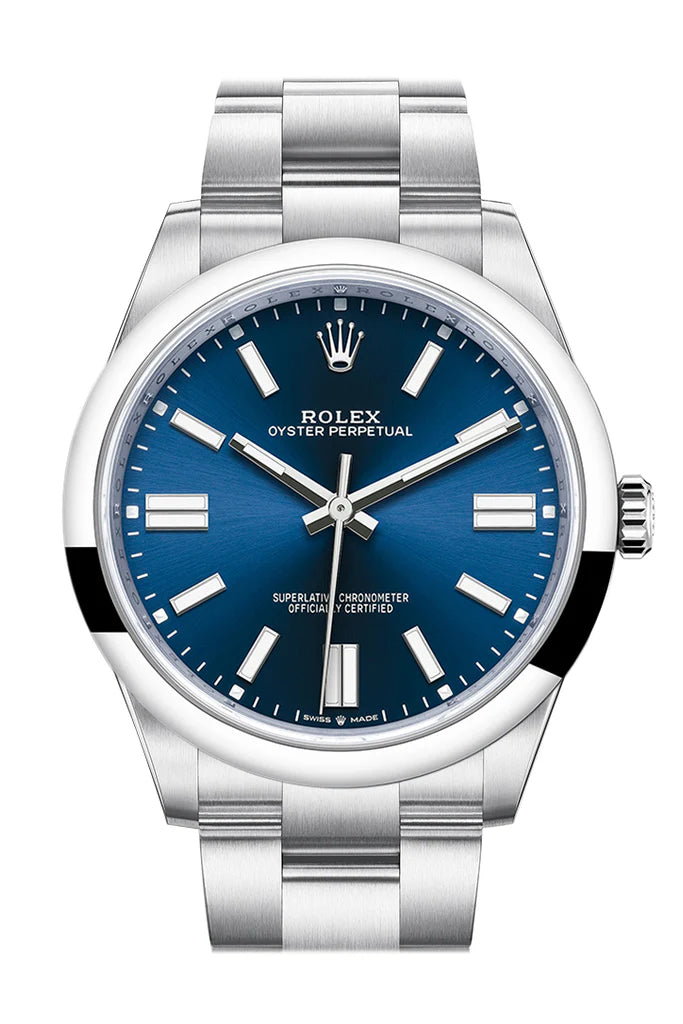 Rolex Oyster Perpetual 41 Blue Dial Oyster Bracelet Watch (124300)