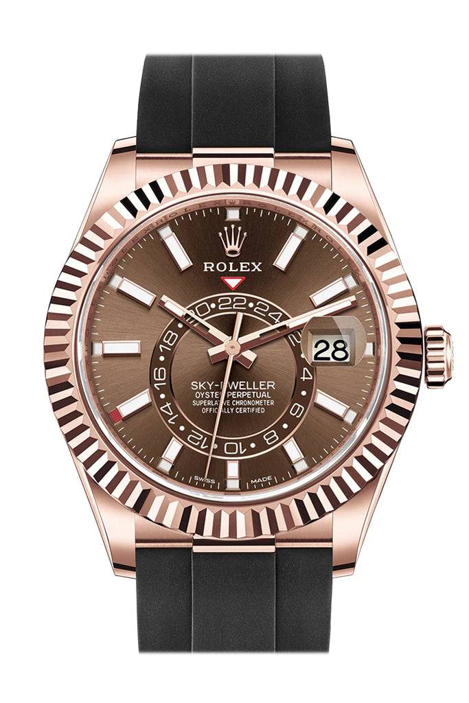 Rolex Sky-Dweller 42 Chocolate Dial 18K Rose Gold Men's Watch (326235)