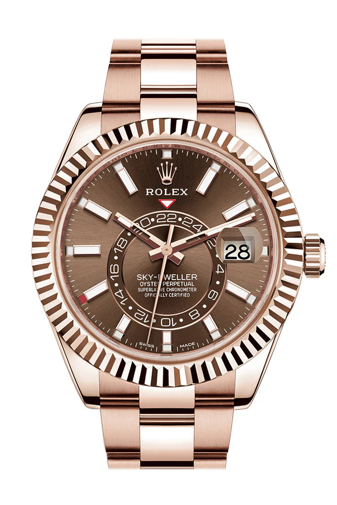 Rolex Sky-Dweller 42 Chocolate Dial 18K Rose Gold Men's Watch (326935)