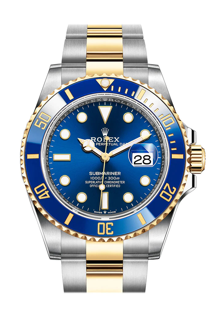 Rolex Submariner 41 Blue Dial Stainless Steel Yellow Gold Bracelet Automatic Men's Watch (126613LB)