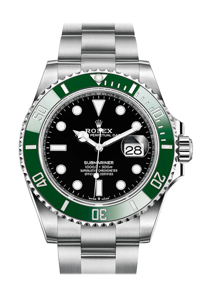 Rolex Submariner 41 Black Dial Kermit Green Bezel Automatic Chronometer Men's Watch (126610LV)