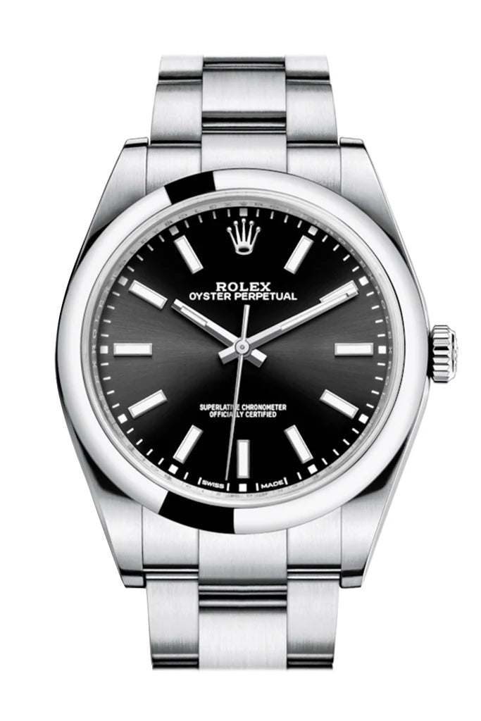 Rolex Oyster Perpetual 39 Black Dial Men's Watch (114300)