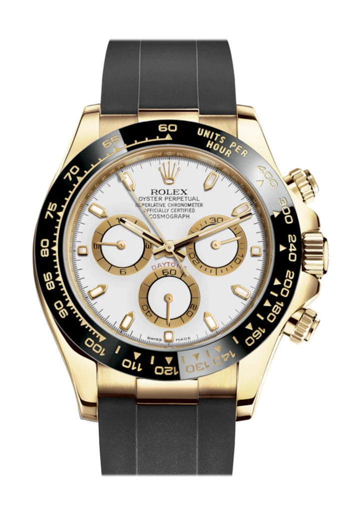 Rolex Cosmograph White Yellow Gold Watch (116518LN)