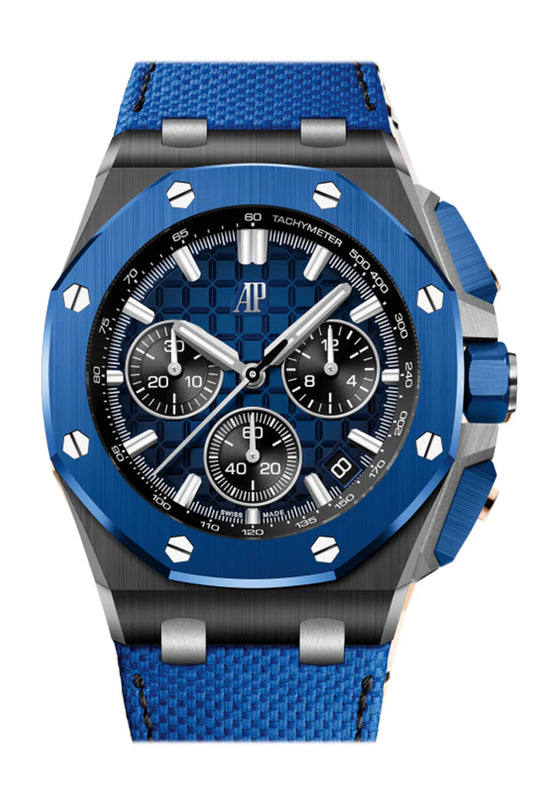 Audemars Piguet Royal Oak Offshore 43 Chronograph Ceramic Blue Dial Watch (26420CE.OO.A043VE.01)