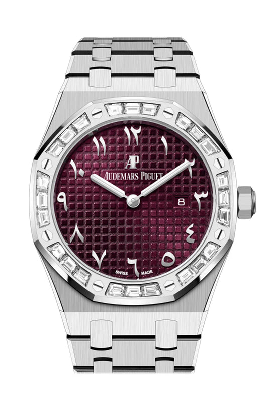 Audemars Piguet Royal Oak Burgundy Dial White Gold Watch (67651BC.ZZ.1261BC.01)