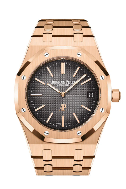 Audemars Piguet Royal Oak Jumbo Extra-Thin Gray Dial Rose Gold Watch (16202OR.OO.1240OR.02)