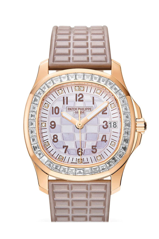 Patek Philippe Aquanaut Luce Haute Joaillerie Ladies Watch (Model 5072R-001).