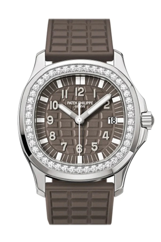 Patek Philippe Aquanaut Quartz Diamond Brown Dial Ladies Watch (5067A-023)