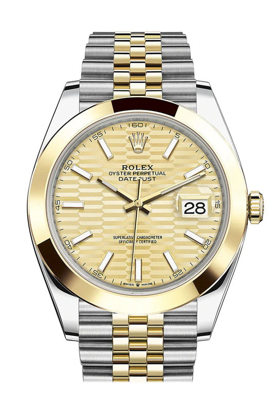 Rolex Datejust 41 126303 champagne smooth Motif, Jubilee