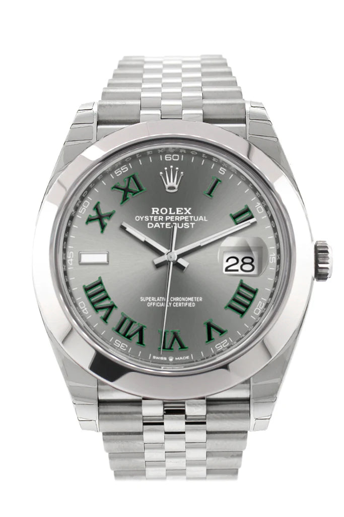 Rolex Datejust 41 Wimbeldon smooth Dial Automatic Jubilee Men's Watch (126300)