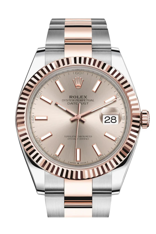 Rolex Datejust 41 Sundust Dial 18K Rose Gold Men's Watch (126331)