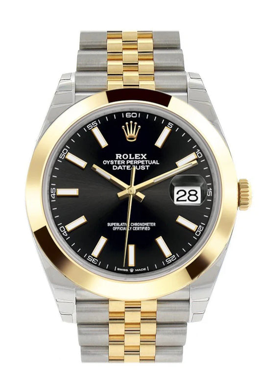 Rolex Datejust 41 Black Dial Steel and 18K Yellow Gold Jubilee Men's Watch (126303)