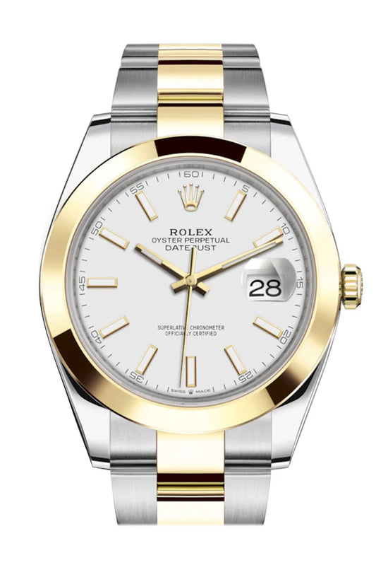 Rolex Datejust 41 White Dial Steel and 18K Yellow Gold Jubilee Men's Watch (126303)