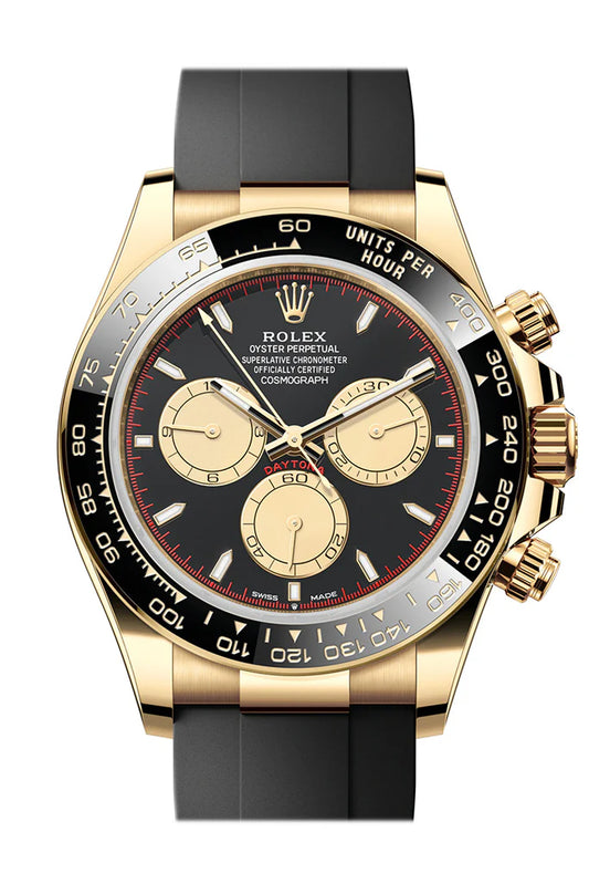 Rolex 40 Daytona Yellow Gold "Paul Newman" on oyster flex strap 126518LN