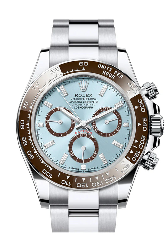 Rolex Daytona 40 Ice Blue Diamond Dial Platinum Men's Watch 126506