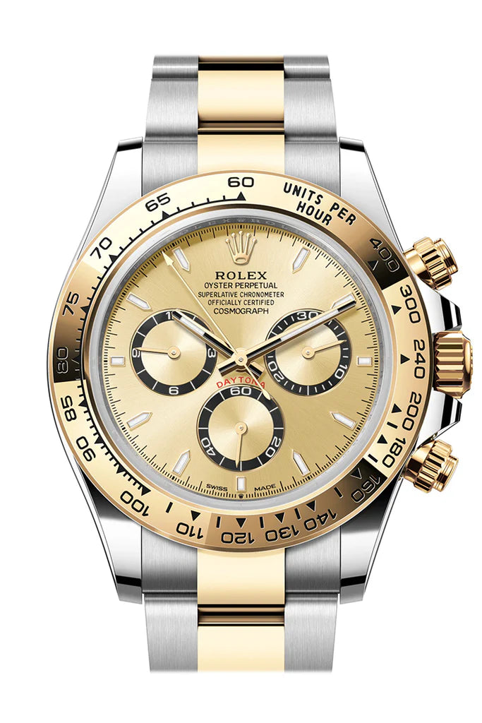 Rolex Daytona 40 Golden Dial Yellow Gold Stainless Steel Men's Watch 126503