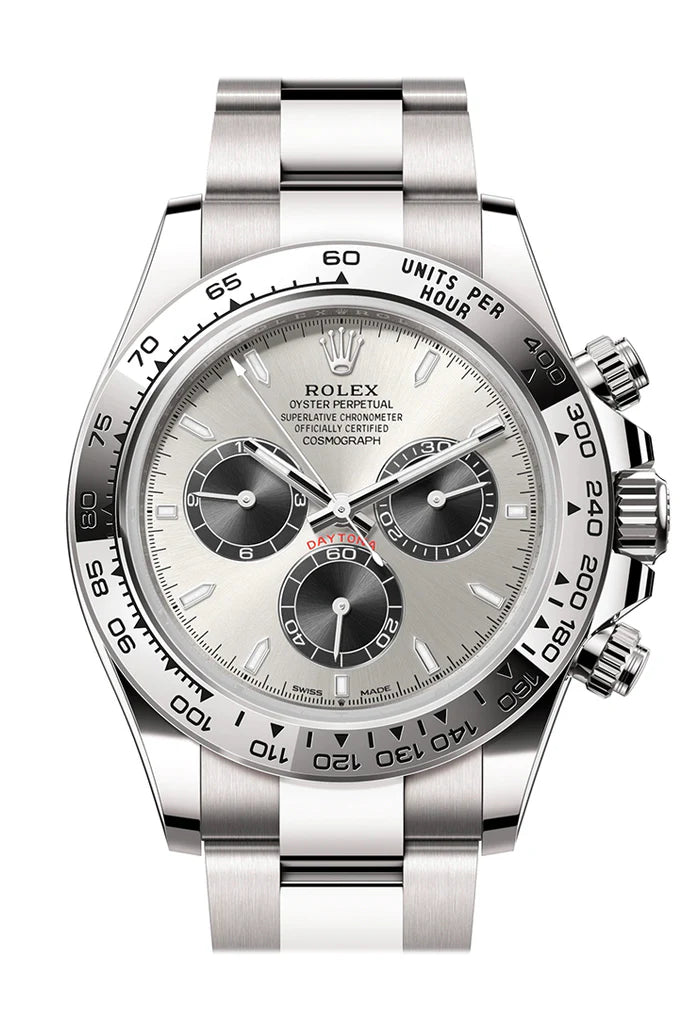 Rolex Daytona 40 Bright silver Dial White Gold Men's Watch 126509