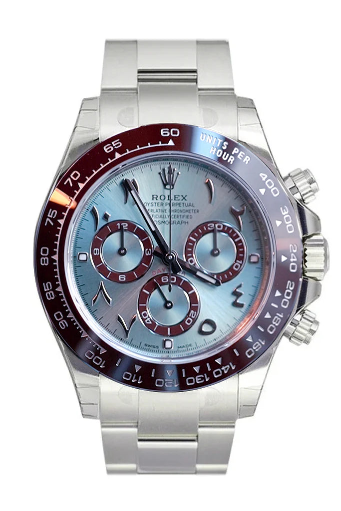 Rolex Daytona Chronograph Blue Dial Arabic Platinum Men's Watch 116506