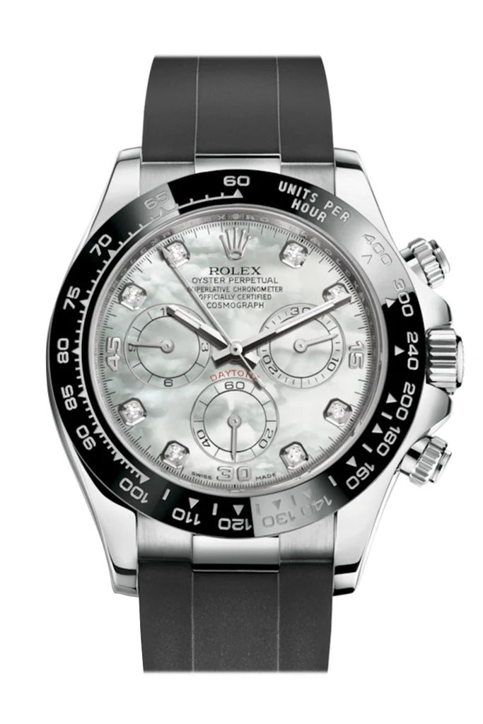 Rolex Cosmograph Daytona White Mother of Pearl Dial Oysterflex Strap Men's Watch 116519LN/116519