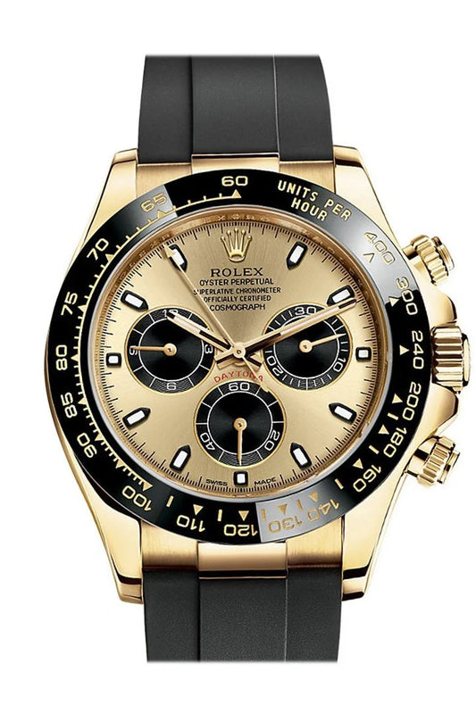 Rolex Cosmograph Daytona Yellow Gold Oysterflex Strap Men's Watch 116518LN