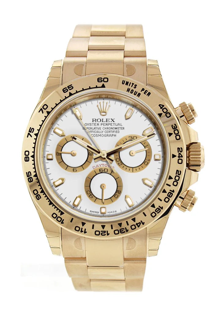 Rolex Daytona White Dial Gold Men's Watch 116508/116508-0001