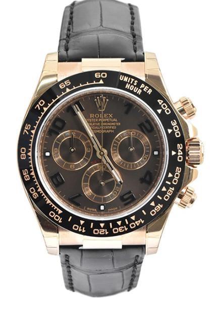 Rolex Cosmograph Daytona 40 Chocolate Dial 18K Rose Gold Men's Watch 116515