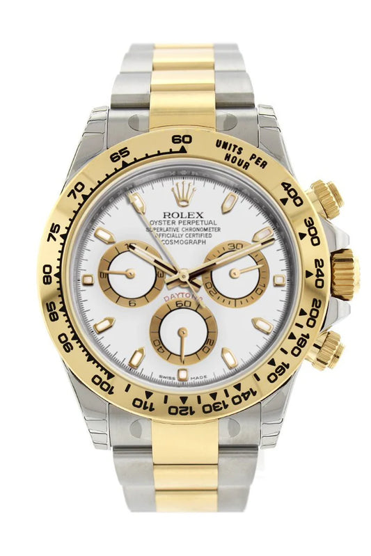 Rolex Cosmograph Daytona White Dial Stainless Steel and Gold Men's Watch 116503