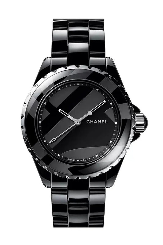 Chanel J12 Black Dial Black Ceramic Strap Unisex Watch H5581