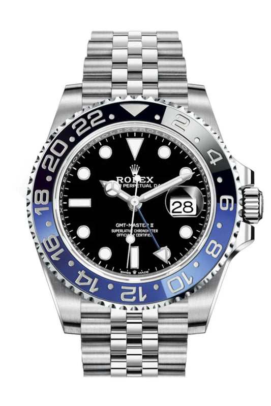 Rolex GMT-Master II "Batgirl" Black and Blue Bezel Automatic Men's Jubilee Watch 126710BLNR