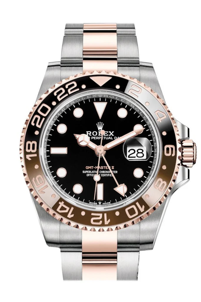 Rolex GMT-Master II "Root Beer" Rose Gold/Steel Black Dial Black/Brown Ceramic Bezel 126711CHNR