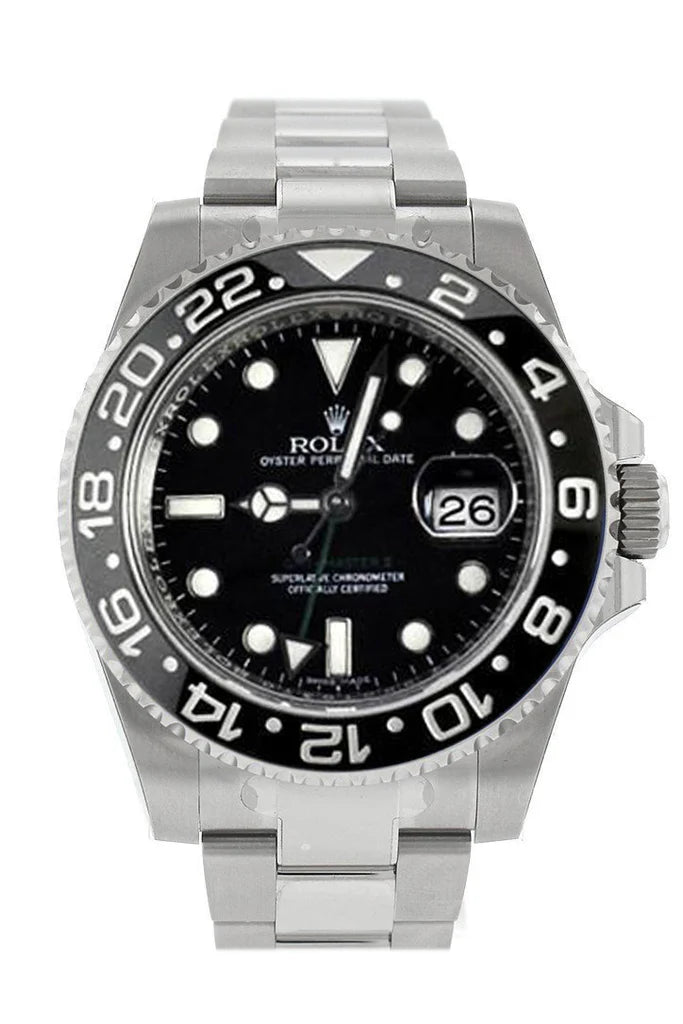 Rolex GMT-Master II 40 Black Dial Stainless Steel Men's Watch 116710LN