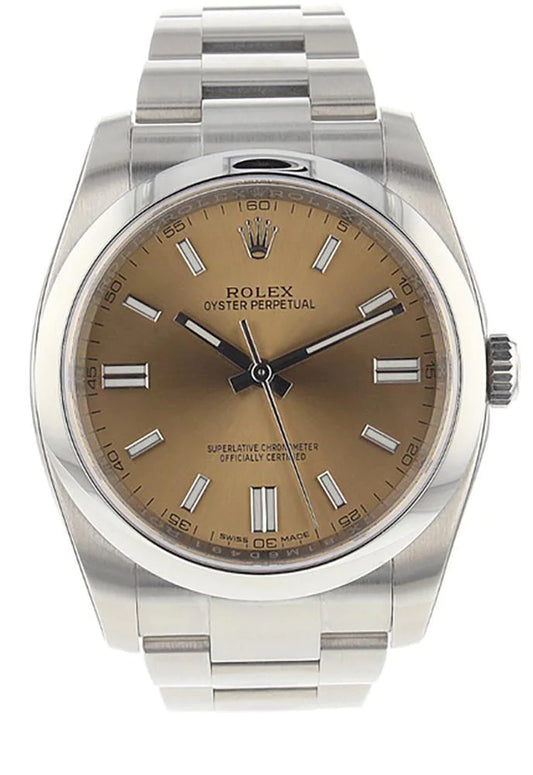 Rolex Date 36 Smooth White Grape Dial Stainless Steel Watch (116000)