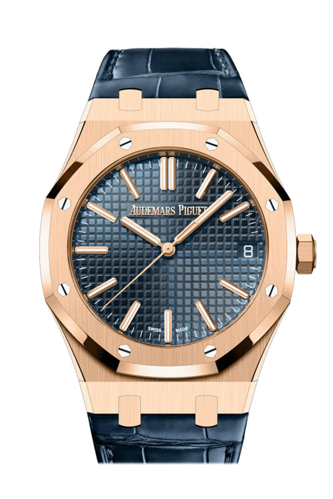 Audemars Piguet Royal Oak Bleu Nuit Nuage 50 Dial Pink Gold Watch (15510OR.OO.D315CR.02)