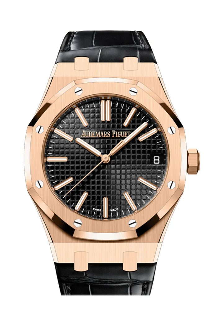 Audemars Piguet Royal Oak Black Dial Pink Gold Watch (15510OR.OO.D002CR.02)