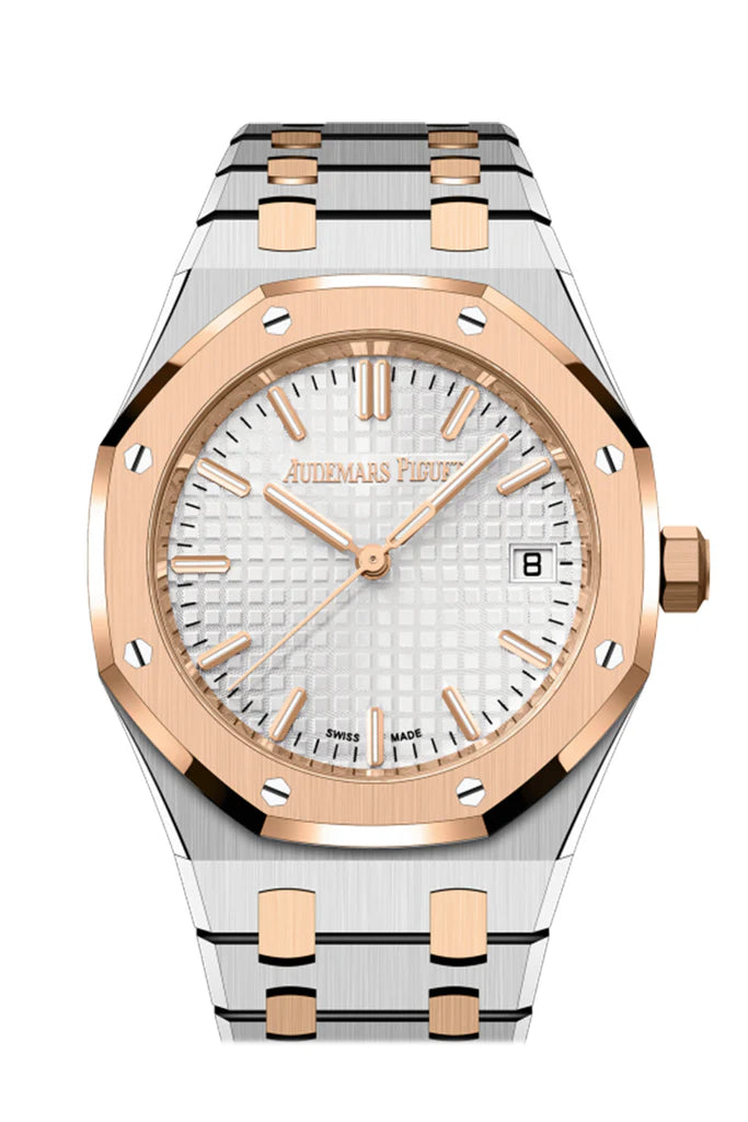 Audemars Piguet Royal Oak 34 Silver-Toned Dial Stainless Steel Watch (77450SR.OO.1361SR.01)