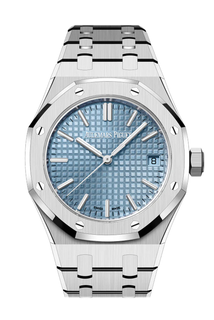 Audemars Piguet Royal Oak 37mm Light Blue Dial Stainless Steel Watch 15550ST.OO.1356ST.04