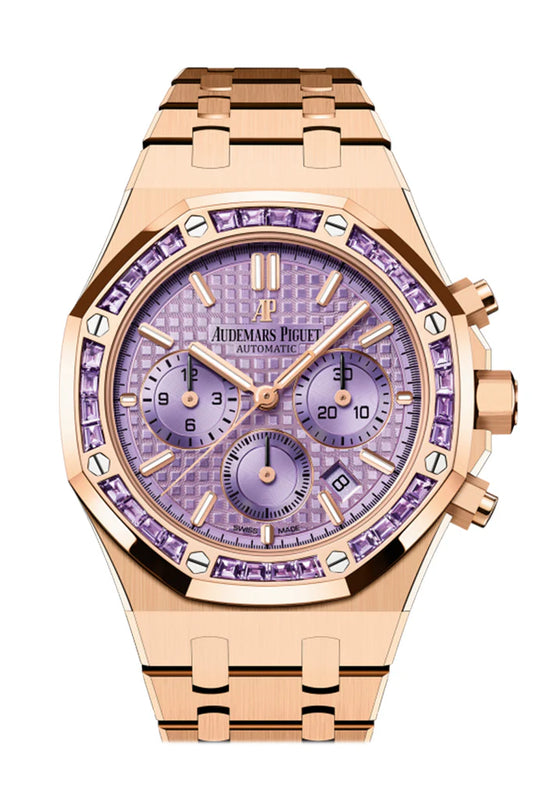 Audemars Piguet Royal Oak 38 Purple Dial 18-Carat Pink Gold Watch 26319OR.AY.1256OR.01