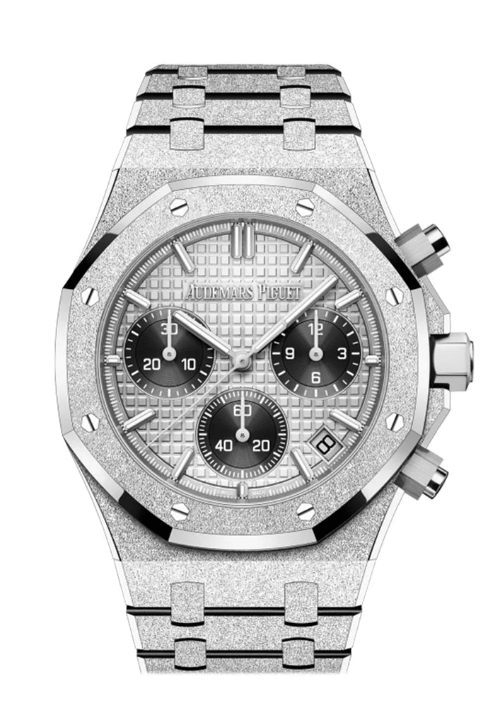 Audemars Piguet Royal Oak 41 Grey Dial Hammered 18-Carat White Gold Watch 26240BC.GG.1324BC.01