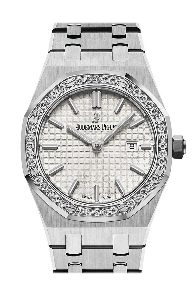 Audemars Piguet Royal Oak Diamond Silver Dial Stainless Steel Ladies Watch 67651ST.ZZ.1261ST.01