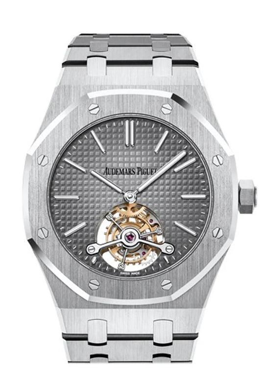 Audemars Piguet Royal Oak 41mm Tourbillon Extra-Thin Smoked Grey 950 Platinum Dial Men's Watch 26510PT.OO.1220PT.01