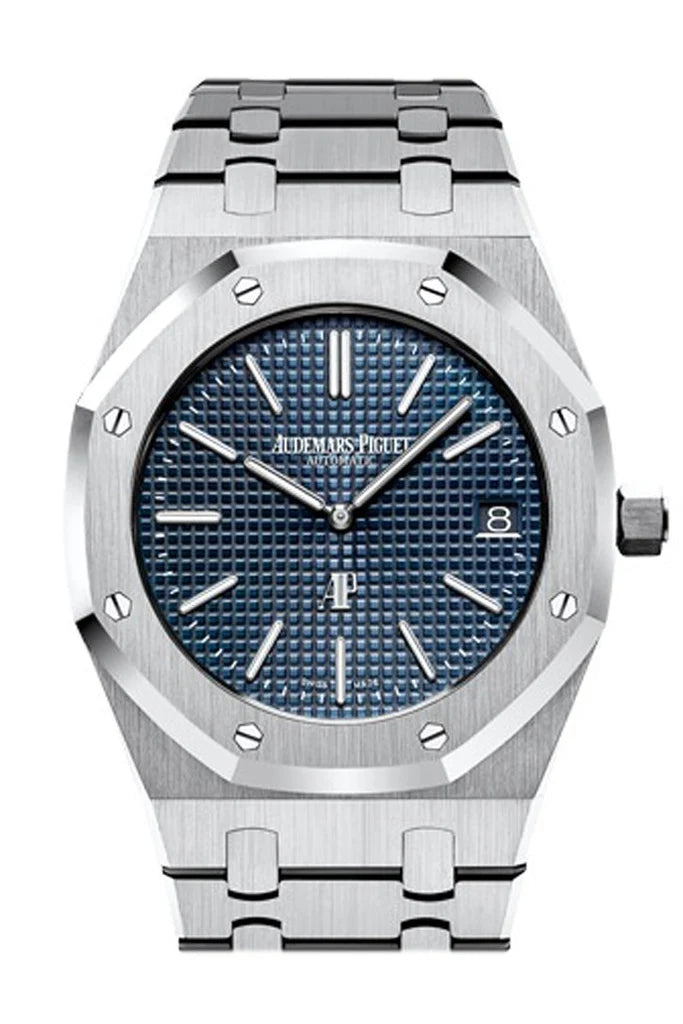 Audemars Piguet Royal Oak Blue Dial Extra-Thin Stainless Steel Watch 15202ST.OO.1240ST.01