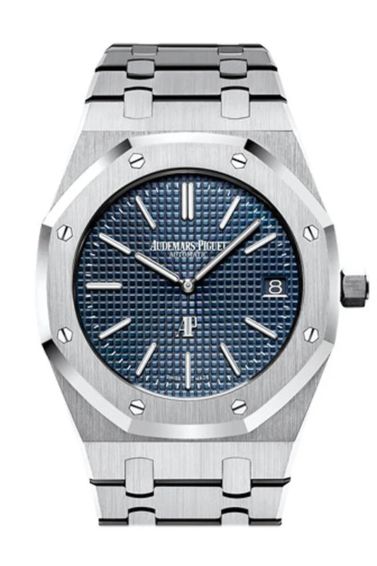 Audemars Piguet Royal Oak Blue Dial Extra-Thin Stainless Steel Watch 15202ST.OO.1240ST.01