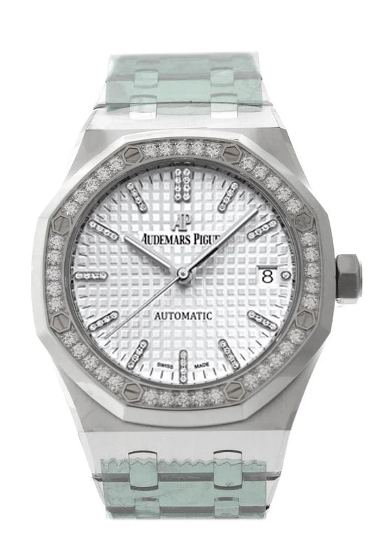 Audemars Piguet Royal Oak 37mm Rhodium-Toned Diamond Dial Titanium Watch 15453IP.ZZ.1256IP.01