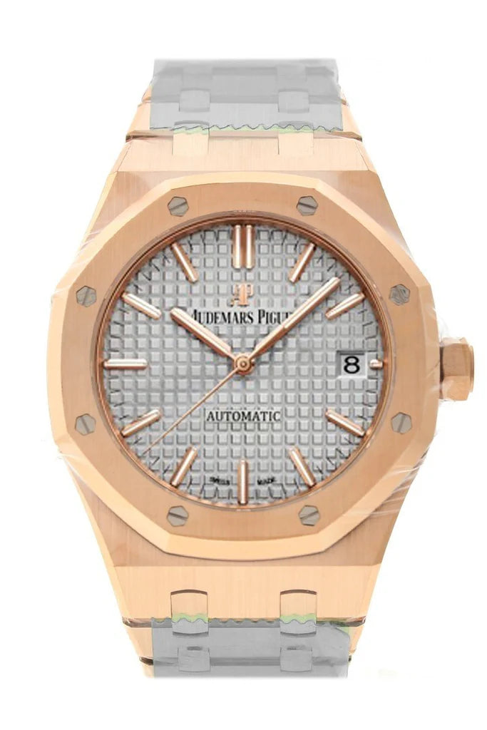 Audemars Piguet Royal Oak 37mm Nickel Grey Dial 18K Rose Gold Automatic Ladies' Watch 15450OR.OO.1256OR.01